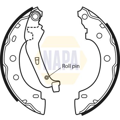Napa NBS1037 Brake Shoe Set - 1