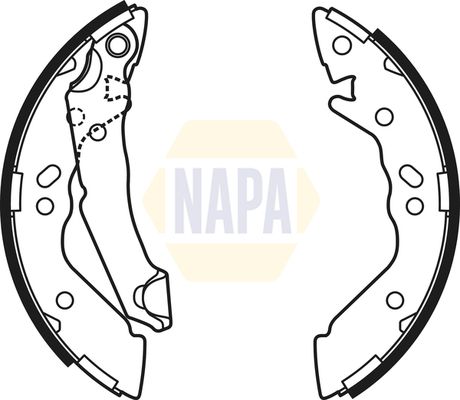 Napa NBS1038 Brake Shoe Set - 1