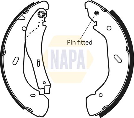 Napa NBS1042 Brake Shoe Set - 1
