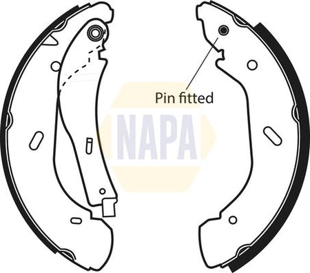Napa NBS1042 Brake Shoe Set - 1