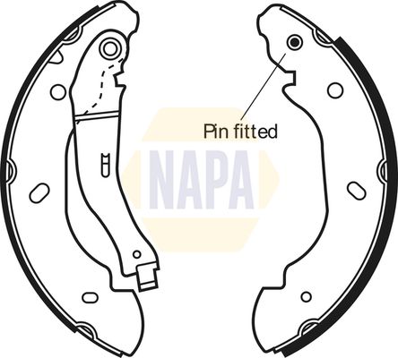 Napa NBS1045 Brake Shoe Set - 1