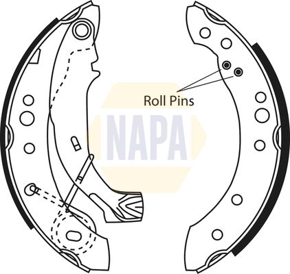 Napa NBS1046 Brake Shoe Set - 1