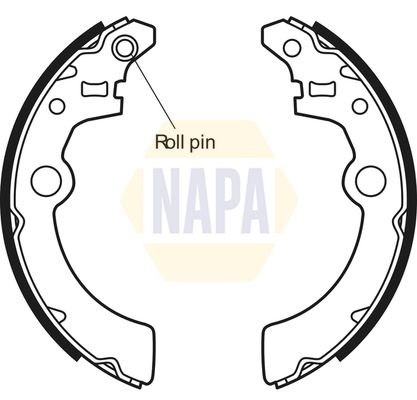 Napa NBS1048 Brake Shoe Set - 1