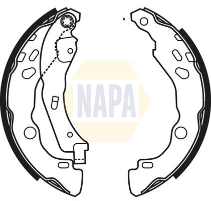 Napa NBS1050 Brake Shoe Set - 1