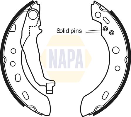 Napa NBS1053 Brake Shoe Set - 1