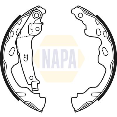 Napa NBS1054 Brake Shoe Set - 1