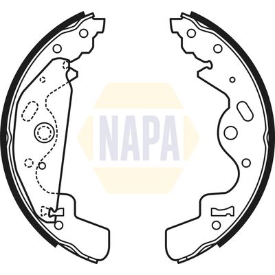 Napa NBS1055 Brake Shoe Set - 1