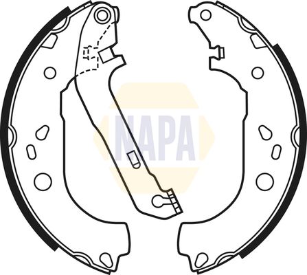 Napa NBS1057 Brake Shoe Set - 1