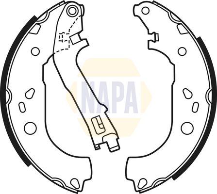 Napa NBS1058 Brake Shoe Set - 1