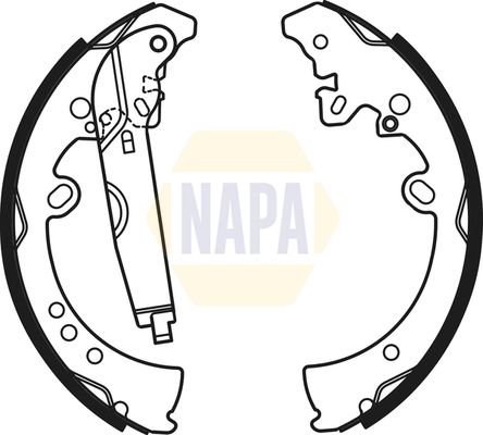 Napa NBS1075 Brake Shoe Set - 1