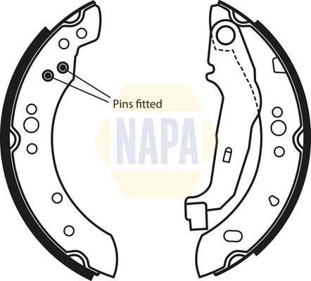 Napa NBS1076 Brake Shoe Set - 1