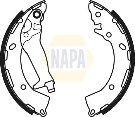 Napa NBS1080 Brake Shoe Set - 1