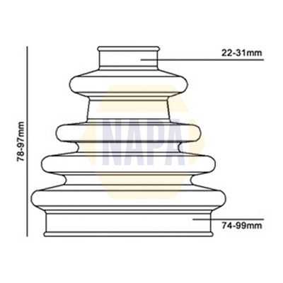 Napa NCB1006 Bellow, drive shaft - 3