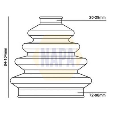 Napa NCB1007 Bellow, drive shaft - 3
