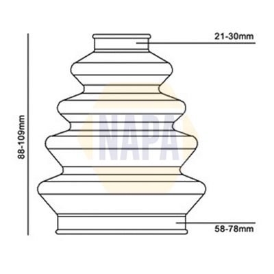 Napa NCB1008 Bellow, drive shaft - 3