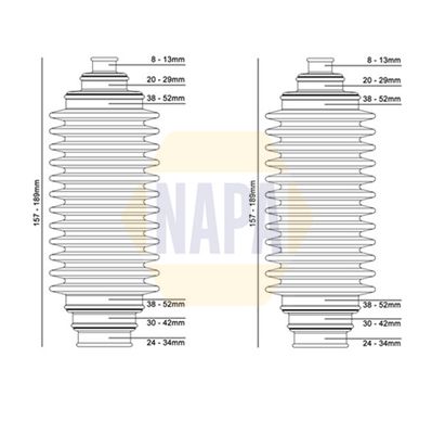 Napa NCB3001 Bellow Kit, steering - 1