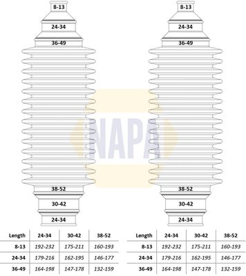 Napa NCB3002 Bellow Kit, steering - 1
