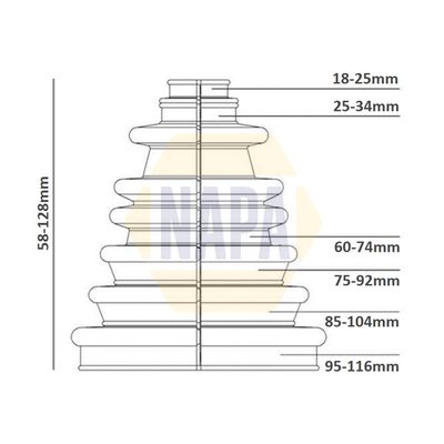 Napa NCB8003 Bellow, drive shaft - 3