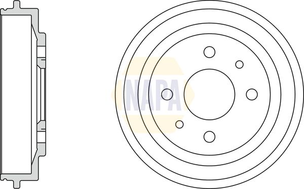 Napa NDR1002 Brake Drum - 1