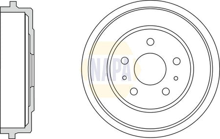 Napa NDR1004 Brake Drum - 1