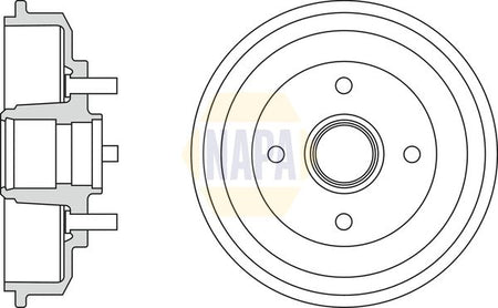 Napa NDR1007 Brake Drum - 1
