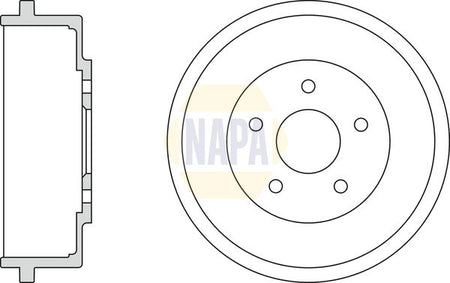 Napa NDR1008 Brake Drum - 1