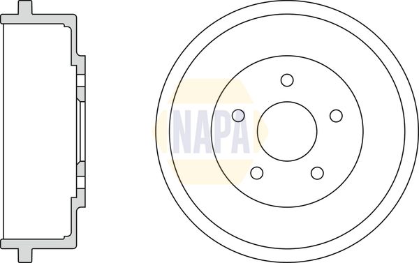 Napa NDR1008 Brake Drum - 1