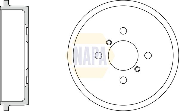 Napa NDR1009 Brake Drum - 1