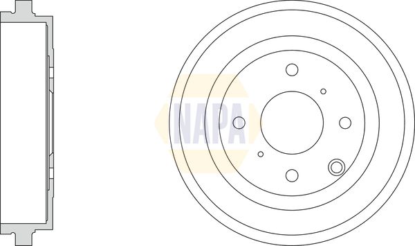 Napa NDR1010 Brake Drum - 1
