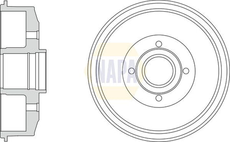 Napa NDR1012 Brake Drum - 1