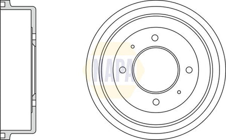 Napa NDR1014 Brake Drum - 1