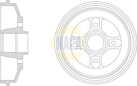 Napa NDR1016 Brake Drum - 1