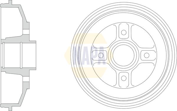 Napa NDR1016 Brake Drum - 1
