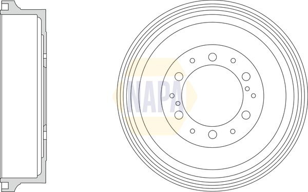Napa NDR1018 Brake Drum - 1