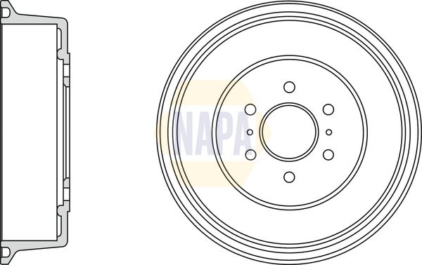 Napa NDR1021 Brake Drum - 1