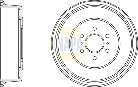 Napa NDR1021 Brake Drum - 1