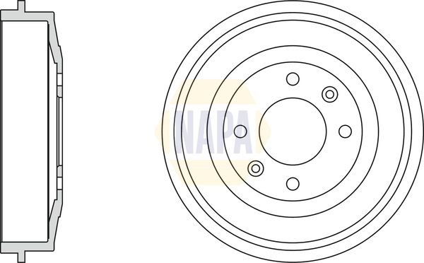 Napa NDR1022 Brake Drum - 1