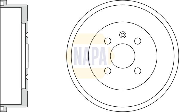 Napa NDR1025 Brake Drum - 1