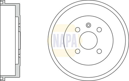 Napa NDR1025 Brake Drum - 1