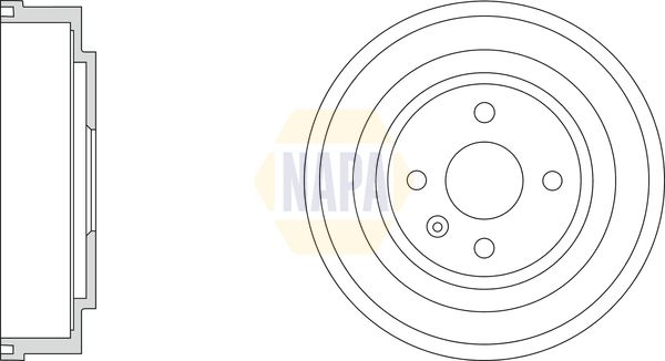 Napa NDR1029 Brake Drum - 1