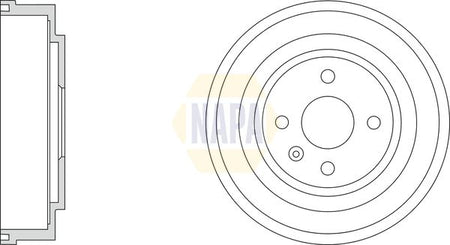 Napa NDR1029 Brake Drum - 1