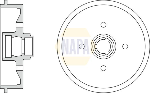 Napa NDR1033 Brake Drum - 1