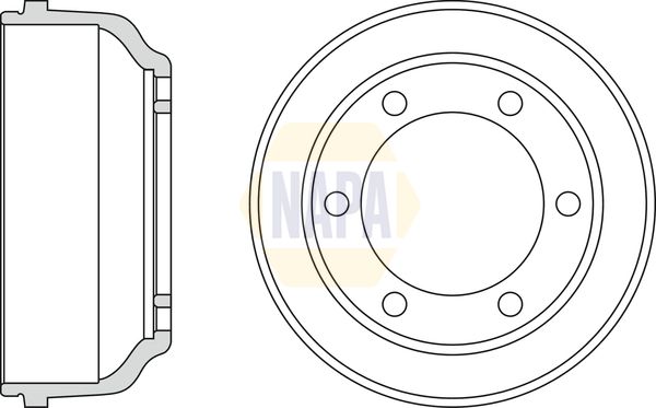 Napa NDR1034 Brake Drum - 1