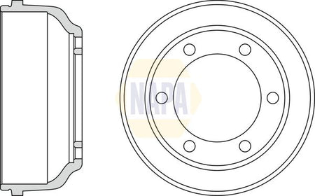 Napa NDR1034 Brake Drum - 1