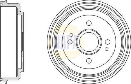 Napa NDR1035 Brake Drum - 1