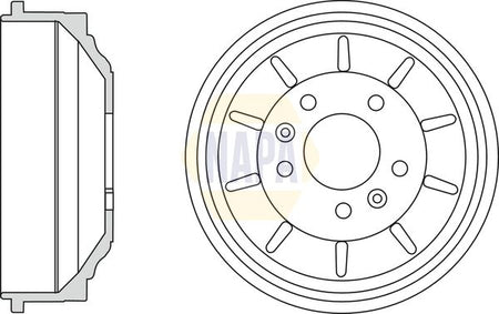 Napa NDR1040 Brake Drum - 1