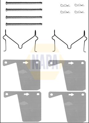 Napa NFK1300 Accessory Kit, disc brake pad - 1
