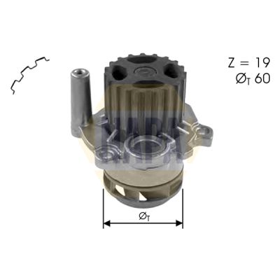 Napa NWP1031 Water Pump, engine cooling - 1