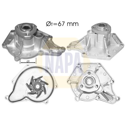 Napa NWP1039 Water Pump, engine cooling - 1