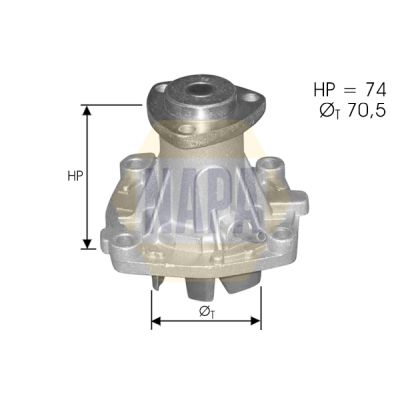 Napa NWP1082 Water Pump, engine cooling - 1